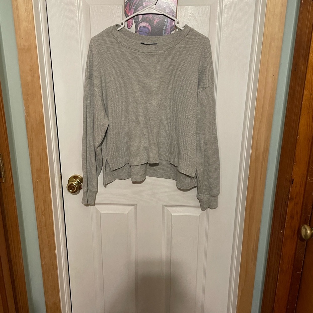 Forever 21 Light Gray Ribbed Top